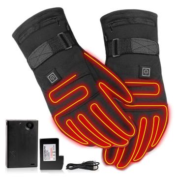 Motorcycle Gloves Waterproof Heated Guantes Moto Touch Screen Battery Powered Motorbike Racing Riding Gloves Winter