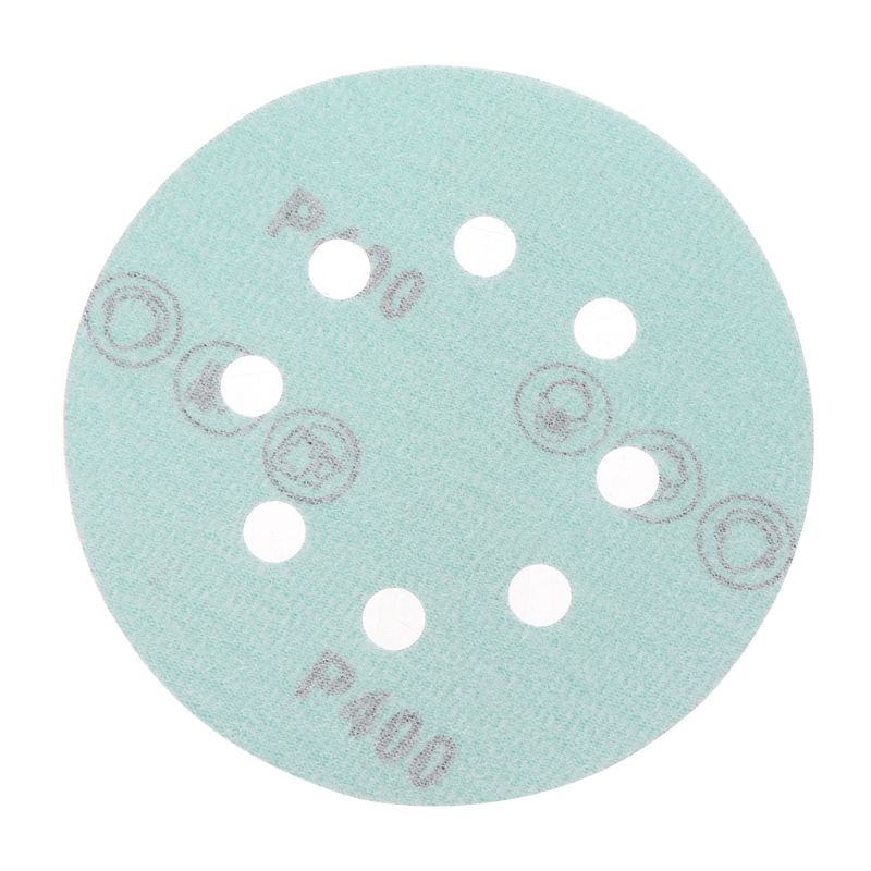 10pcsProfessional Anti Clog 125mm Sandpaper 5" Polyester Film Sanding Disc Wet and Dry Hook and Loop Abrasive with Grits 60~2000