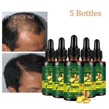 Fast 7 Days Ginger Hair Growth Serum Essence Anti Preventing Hair Loss Alopecia Liquid Damaged Hair Repair Growing Faster