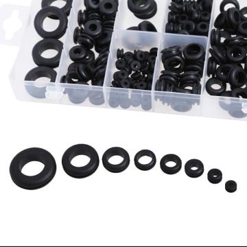 180pcs Rubber Grommets 8 Popular Sizes Retaining Ring Set Blanking Hole Wiring Cable Gasket Kits Hardware Tools