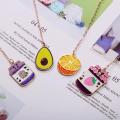 1 Pcs Fresh Fruit Avocado Strawberry Grape Orange Metal Pendant Bookmarks Page Holder Stationery School Office Escolar Papelaria