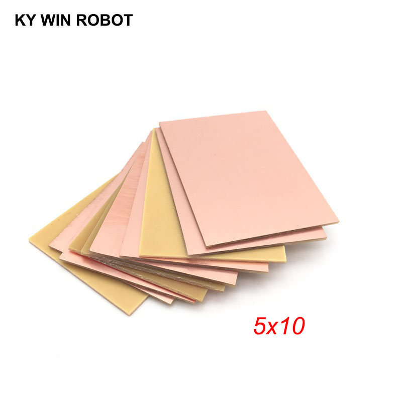 5 pcs PF PCB 5*10cm Single Side Copper Clad plate DIY PCB Kit Laminate Circuit Board 5x10cm 50x100x1.5mm