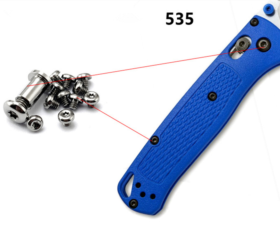 T6 shank screws Spindle Set Folding Pocket Knife Handle Titanium Screws For 535 Replacement Tool Parts