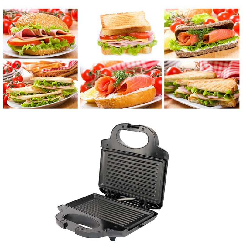XMX-Multifunctional Electric Mini Sandwich Makers Grilling Panini Plate Toaster Steak Hamburger Breakfast Machine Barbecue Oven