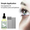 Natural Castor Oil Eyelash Enhancer Nourishing Eyelashes Serum Growth Curler Eyelash Growth Liquid With Eyelash Brush TSLM1