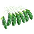 Funny Infinite Squeeze Bean Pea Expression Keychain Pendant Ornament Stress Relieve Decompression Toys Dropshipping