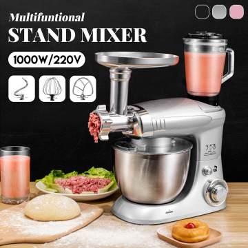 Stand Mixer 6 Speed Multifunctional Electric Food blender Mixer 1000W Meat Grinder Food Processor Doughs Beater Kitchen Tools