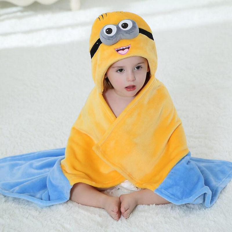 Baby Cartoon Bath Towel Animal Shaped Baby Hooded Bathrobe Baby Spa Towel/Character kids bath robe/infant beach towels Blanket