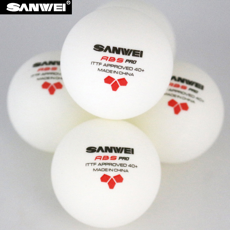 ITTF Apprved SANWEI 3 Star 40+ ABS PRO Seamed PP Ball Table Tennis ball / ping pong ball 2boxes/lot free shipping