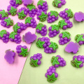 100Pcs Glitter Crystal Grape Flatback Resin Cabochon Mini Fake Food Play Embellishments For Scrapbooking DIY Accessories