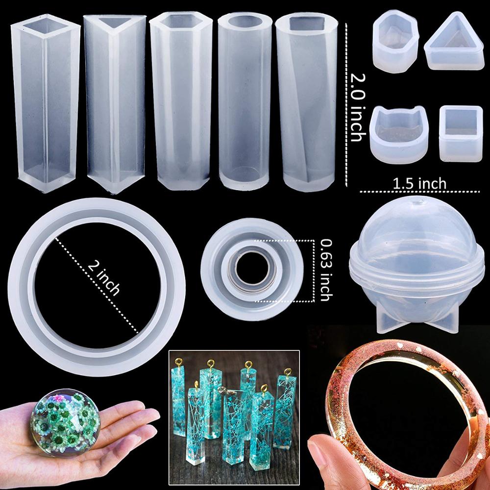 Silicone Mold For Resin Silicone uv Resin DIY Clay Epoxy Resin Casting Molds And Tools Set With A Black Storage Bag For Jewelry