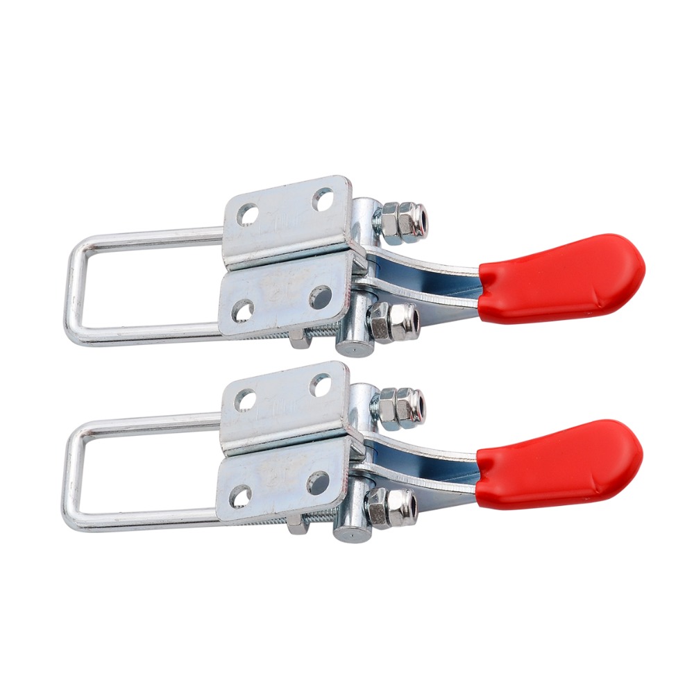 2Pcs Adjustable Toggle Latch Catch Hasp Spring Loaded Cabinet Boxes Lock Lever Handle Clamp Toggle Latch Furniture Hardware