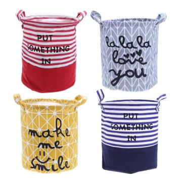 Foldable Dirty Laundry Basket Bag Bathroom Clothes Organizer Cotton Linen Washing Storage Basket Clothing Box