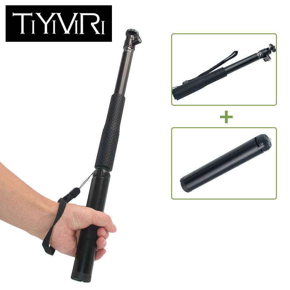 TiYiViRi Adjustable Selfie Stick Monopod for GoPro Hero 7 6 5 Black tripod selfie stick for Xiaomi Yi 4K Sjcam Action Camera