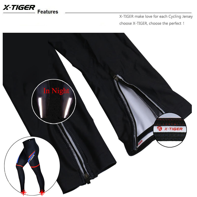 X-TIGER Winter Cycling Pants Thermal Cycling Bike Trousers With 5D Gel Pad Mountain Bicycle Pants Mtb Bike Tights For Man Women