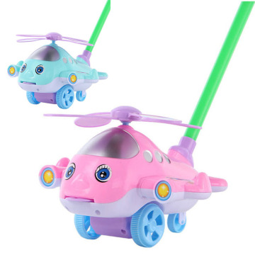 Pink/blue Baby Walker Cart Cartoon Airplane Toy Trolley Outdoor Sports Tongue Out Hand Push Walk Drag Plane Car Children Toy