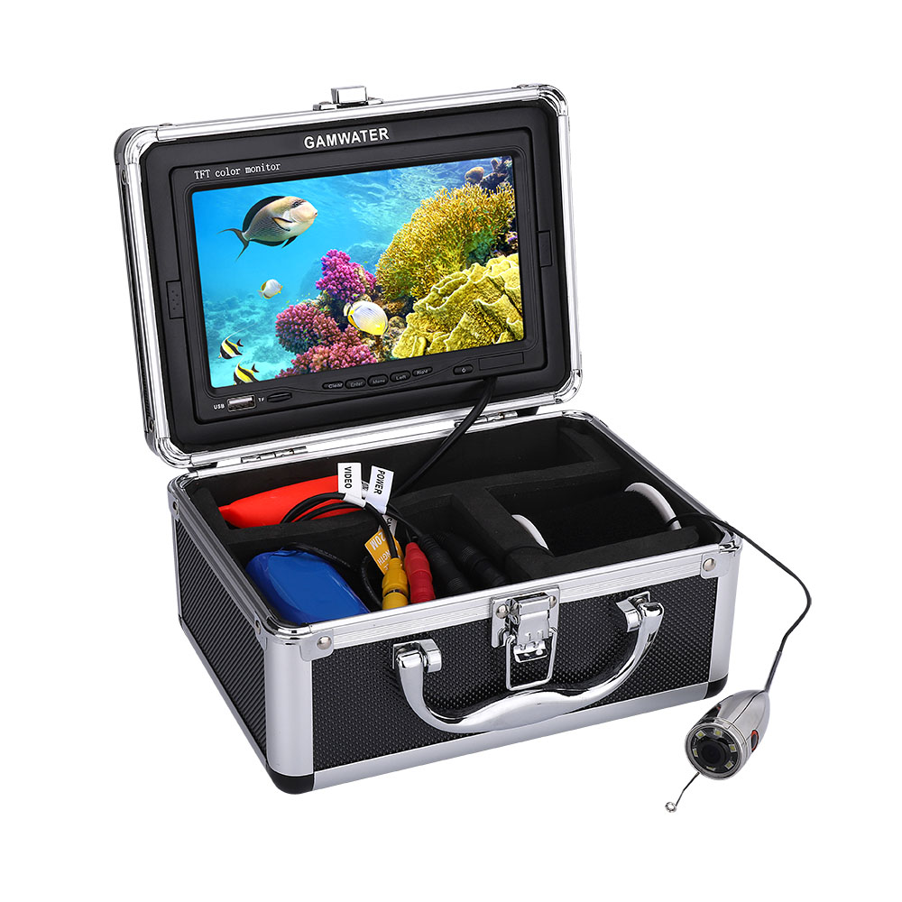 MAOTEWANG 7" Video Fish Finder HD 1000TVL DVR Stainless Steel Underwater Fishing Camera Kit With Video Recording 165 Angle 30m