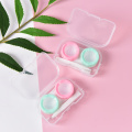 Portable Plastic Contact Lens Box Holder with mini Tweezer Stick Eyewear Bag Container Contact Lenses Soak Random Color
