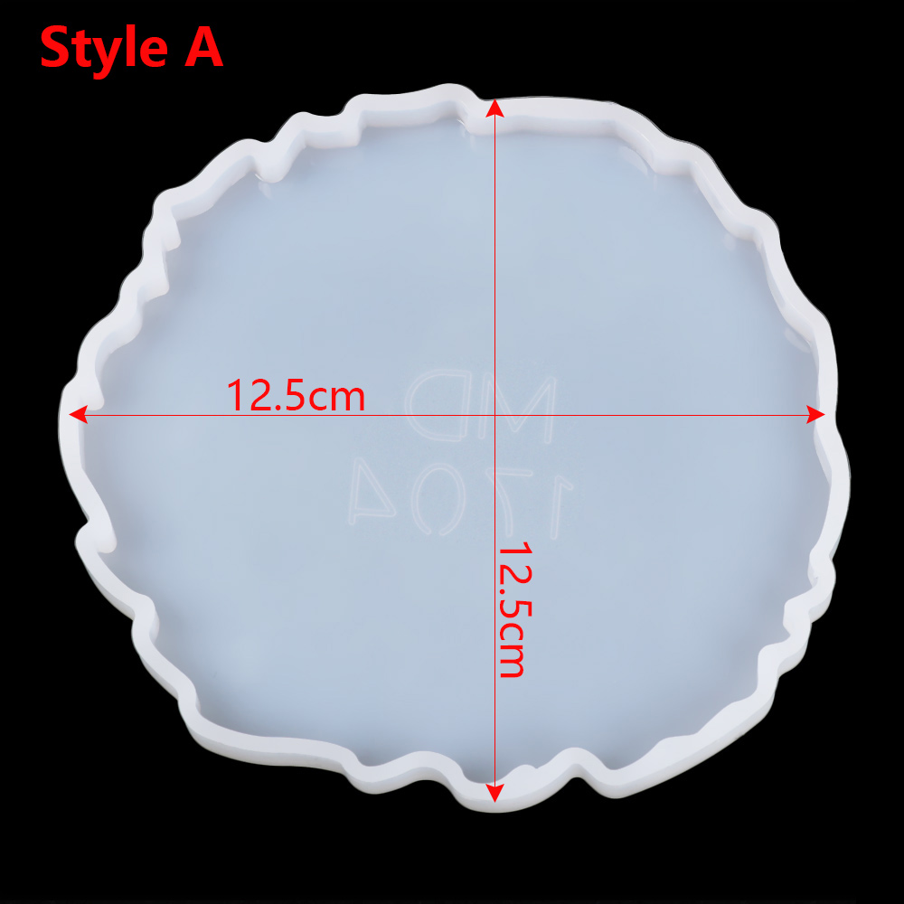 Agate Coaster Resin Casting Mold Silicone Epoxy Mould DIY Craft Decorative Crafts Coasters Jewelry Tray Making Tool