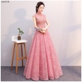 Plus size Dusty pink bridesmaid dresses new lace back A line robe demoiselle d'honneur vestido madrinha wedding guest gown