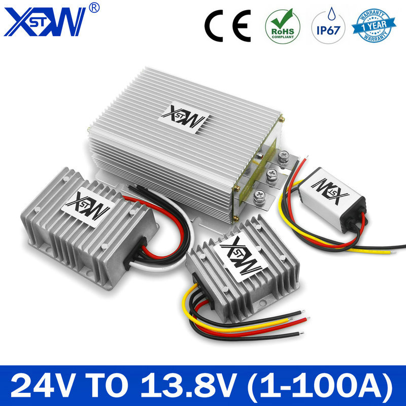 Waterproof 2020 Newest DC DC Converter 24V to 13.8V 1A 30A 50A 100A 1300W Step Down Converter High Efficiency For Automotive