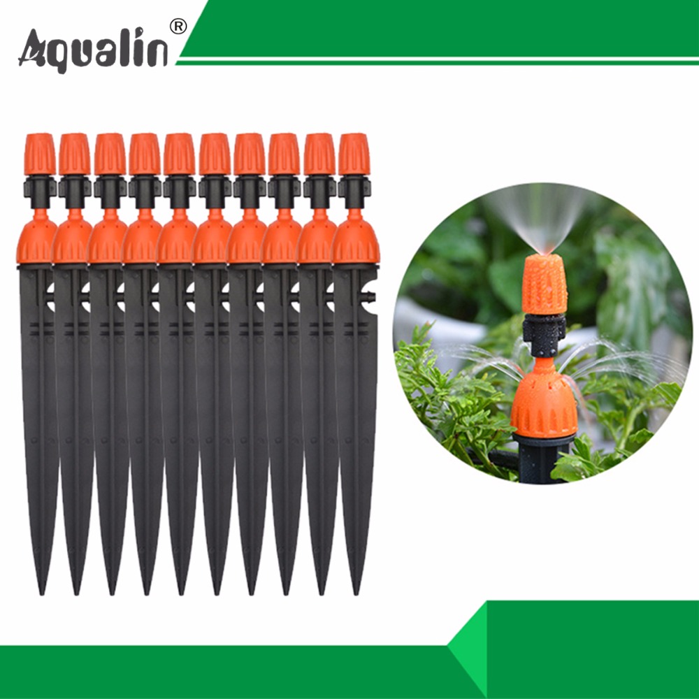 1Lot 10PCS Multifunctional Adjustable 8 Outlets Spray Dripper Irrigation Sprinklers Watering kits Drip Irrigation System#26301-N