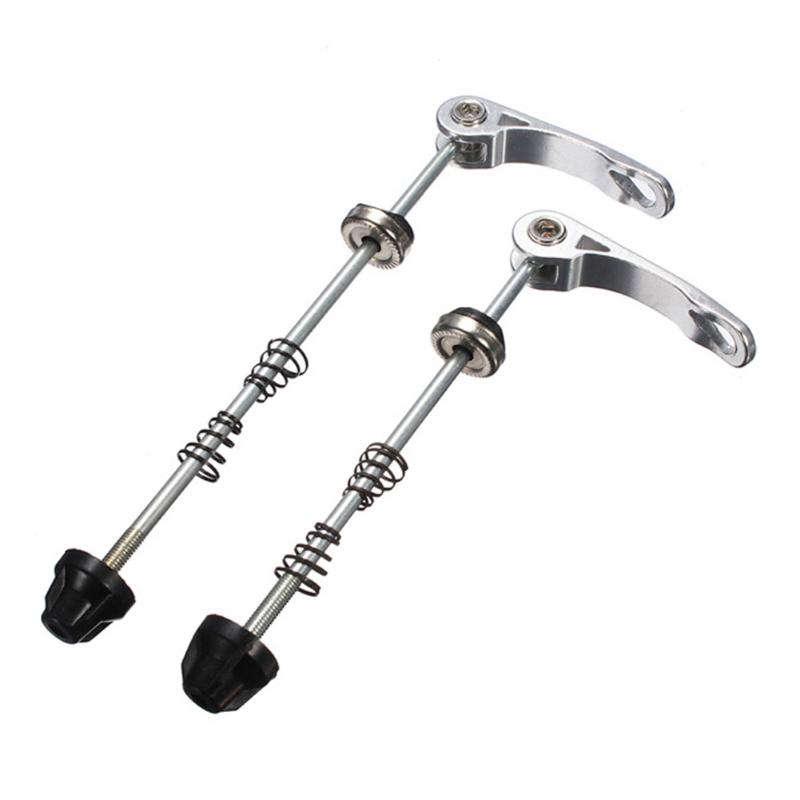 2Pcs Aluminium Alloy Bicycle Front Skewer Wheel Hub Skewers Quick Release Road Mountain Bike Front & Rear Skewer Bolt Lever Axle