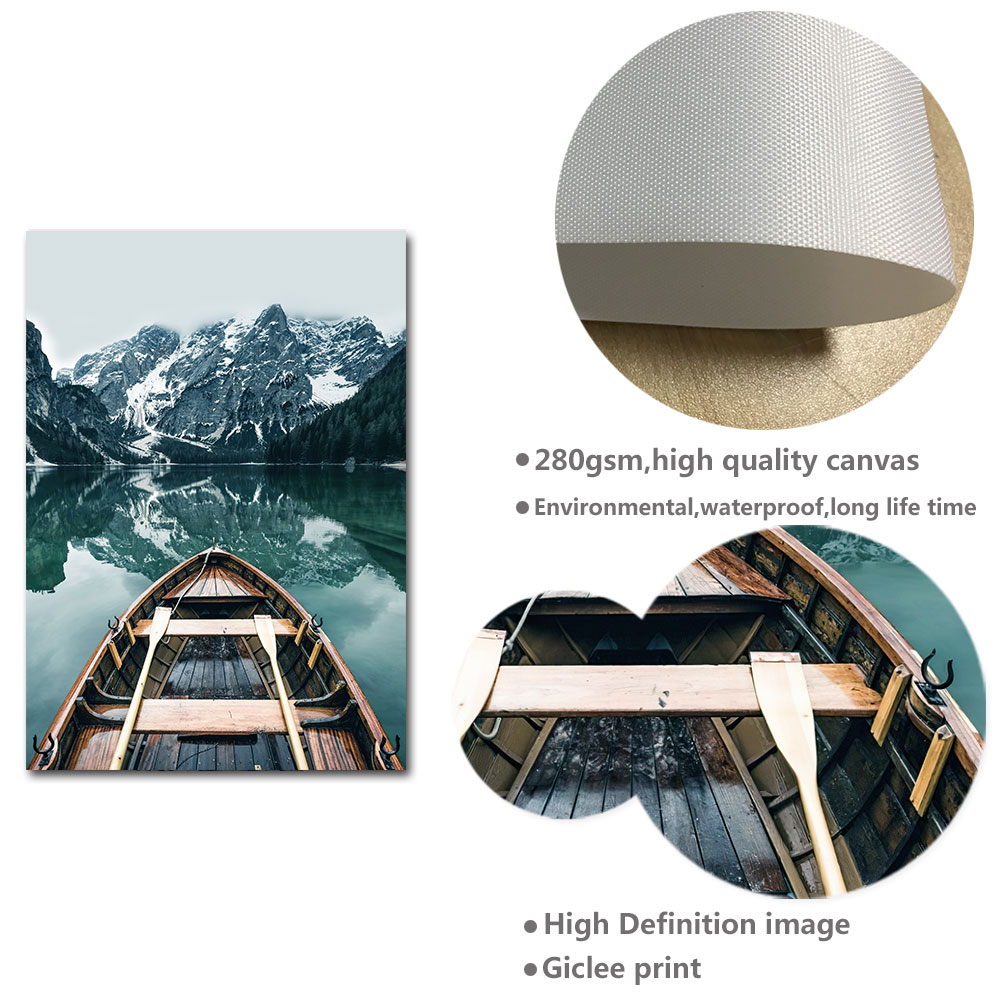 Forest Mountain Lake Famous Scenery Poster Nordic Style Canvas Print Nature Landscape Art Painting Wall Picture Home Decoration