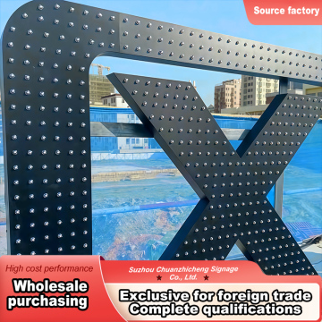Galvanized Base Backing Exposed LED Channel Letters