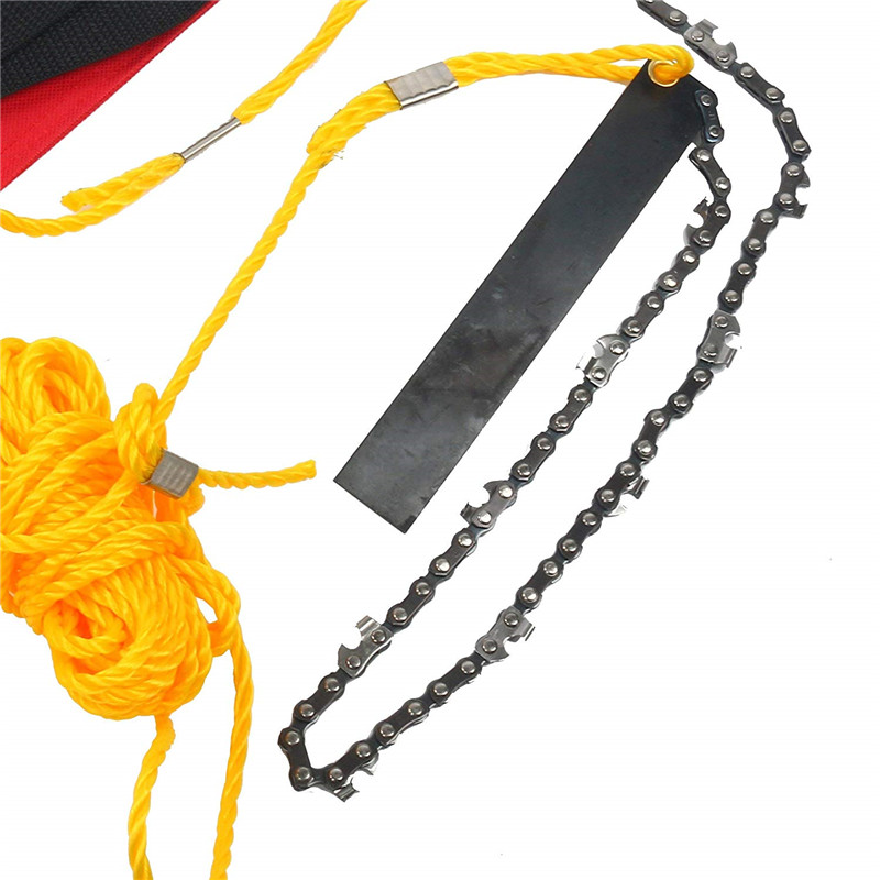 Hand Zipper Saw Rope-and-Chain Saw High Reach Limb Hand Chain Saw-Comes with Ropes Throwing Weight Pouch Bag Woodworking Tools