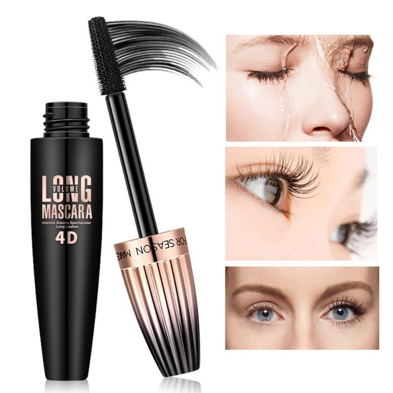 ALIVER 4D Mascara Waterproof Thick Curling Eyelash Makeup Silk Fiber Lash Extension Long Lasting Cosmetics Maquillaje TSLM1