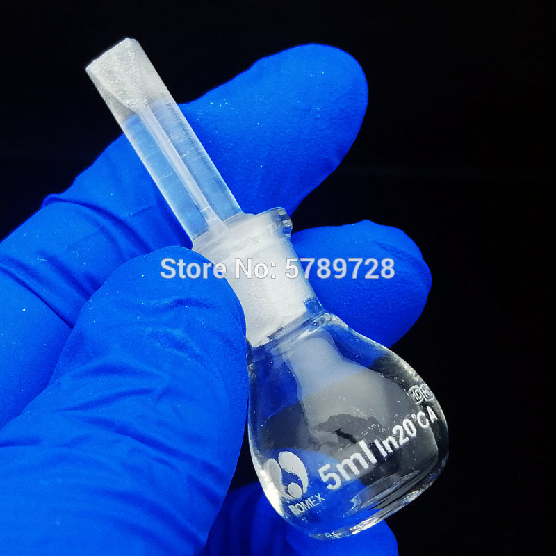 1pc Lab 5ml 10ml 25ml 50ml 100ml Glass Pycnometer Ball-Shape Gravity Bottle Pcknometer Laboratory Equipment Glassware