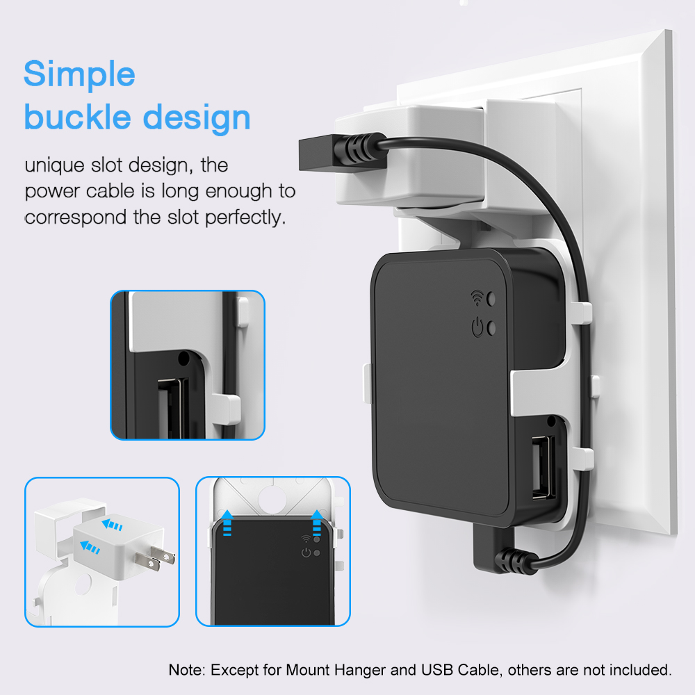 1PCS Mount Hanger for Blink Sync Module with 1*USB Cable for Home Security Systems