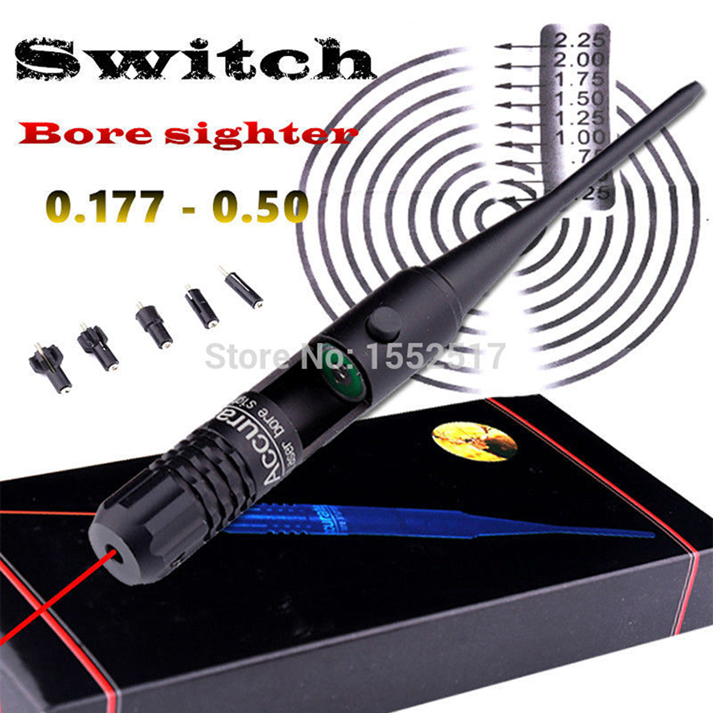 Red Dot Laser Bore Sighter BoreSighter Sight Kit Set For .22 To .50 Caliber Rifle Scope