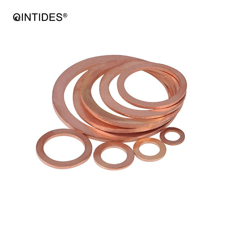 QINTIDES M24-M27 10/50PCS Copper Sealing rings Copper Gasket Seal Flat Gasket DIN 7603A Copper sealing washer M24 M25 M26 M27