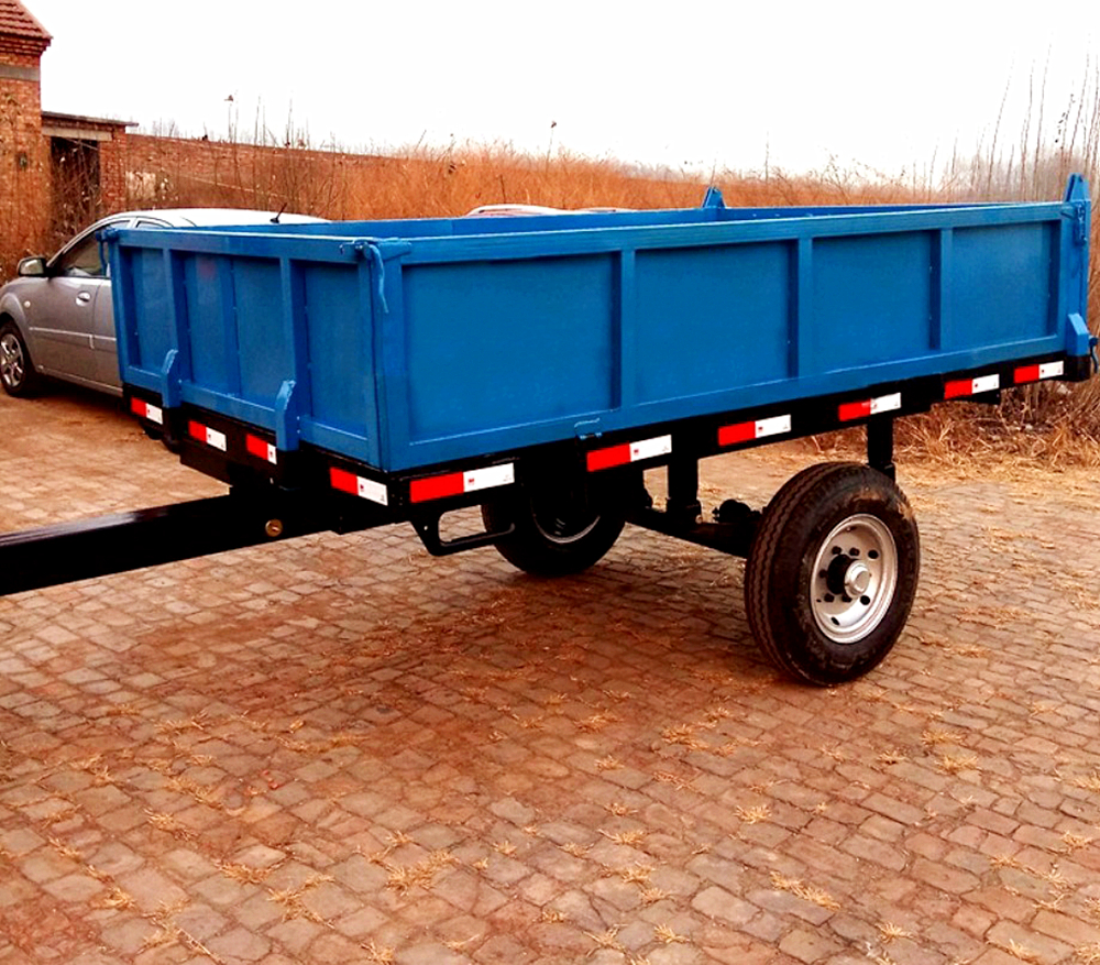 2Ton 3Ton 5Ton 2 wheels trailer and 4 wheels farm trailer tractor Tipping trailer for sale