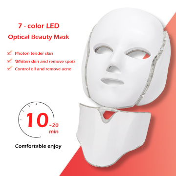 7 Colors Light LED Facial Photon Therapy Beauty Machine With Neck Skin Rejuvenation Face Care Anti Acne Whitening Instrument