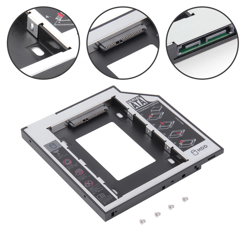 Universal Sata 2Nd Hdd Ssd Hard Drive Caddy 9.5Mm For Cd/Dvd-Rom Optical Bay For Hdd Sataii Sdd Hard Disk Bracket