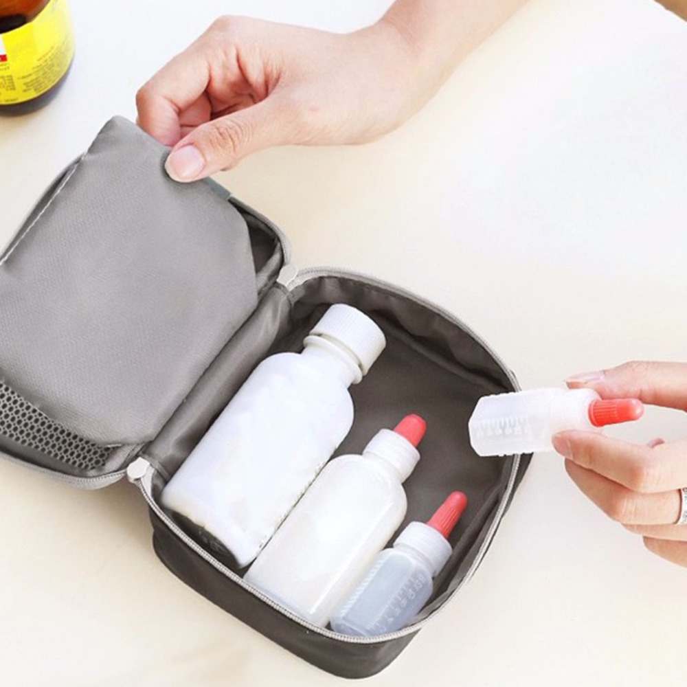Cute Portable Mini Outdoor First Aid Travel Medicine Package Emergency Kit Pill Storage Bag Small Organizer Camping Survival