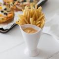 Snack Cone Stand + Dip Holder For Fries Chips Finger Food Sauce Vegetables