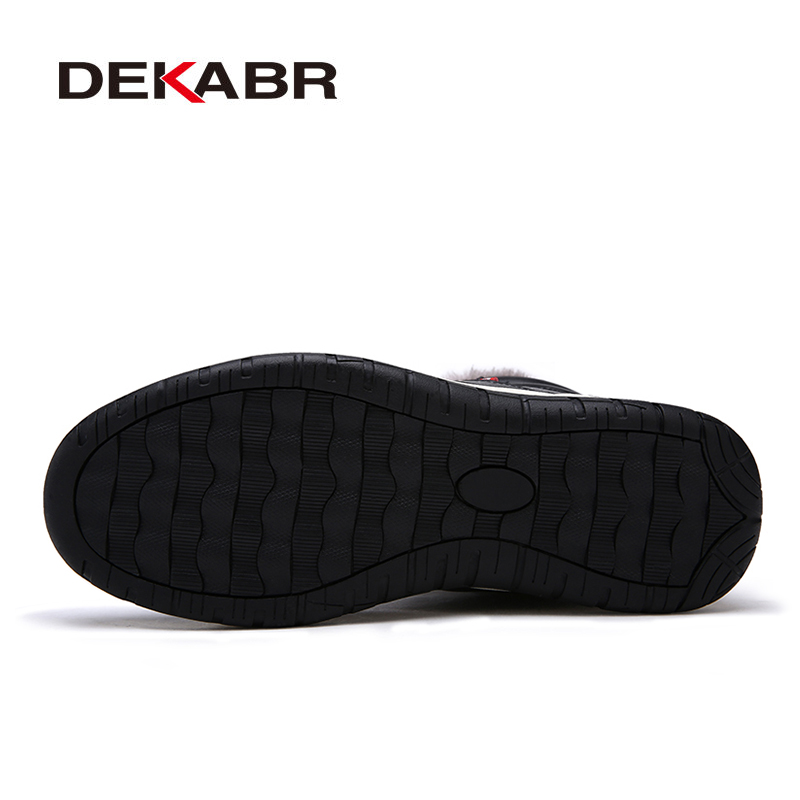 DEKABR High Quality Fashion Autumn Winter Men's Boots Warm Working Boots Lace Up Men's Desert Boots Round Toe High Top Shoes