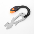 Outdoor camping multi tool cutting rope knife opener screwdriver crowbar