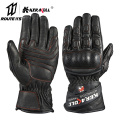 KERAKOLL Motorcycle Gloves Genuine Cow Leather Perforated Moto Gloves Long Wrist Men Motocross Gloves Motorbike Riding Gloves
