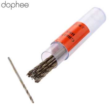 dophee 10Pcs Micro Drill Bit 1mm Straight Shank High Speed Steel Twist Drill Bits HSS Wood Drilling Tools Electric Power Tools