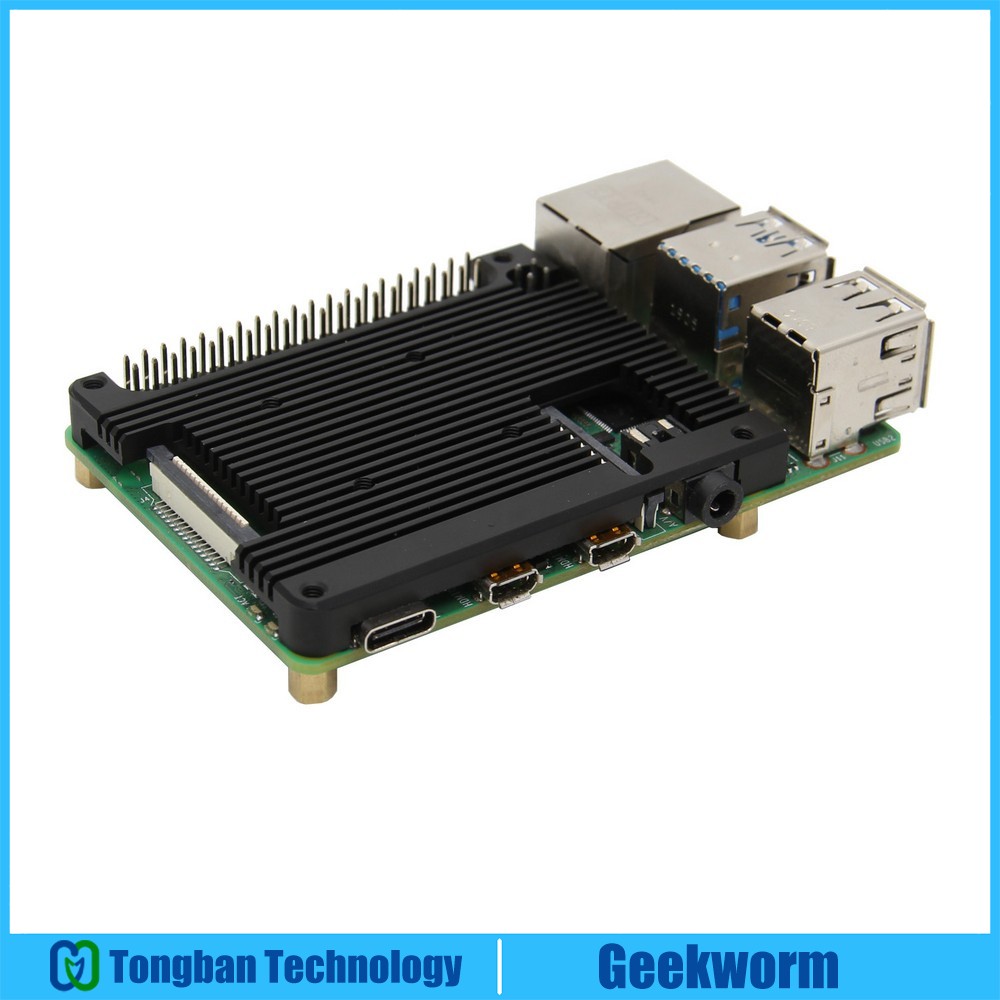 Raspberry Pi 4 Embedded Armor Aluminum Alloy Heatsink Compatible with Raspberry Pi 4 Model B and RPi 4 Expasnion Board Only