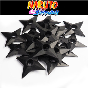 Naruto Shuriken Cosplay Costumes Props Black Ninja Weapon Model Plastic Toy