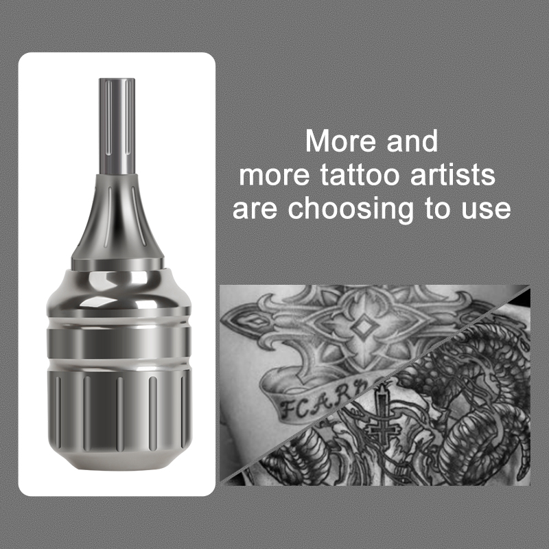 Stainless Steel Tattoo Tube Professional Adjustable Cartridge Tattoo Grips for Cartridge Machine Needle
