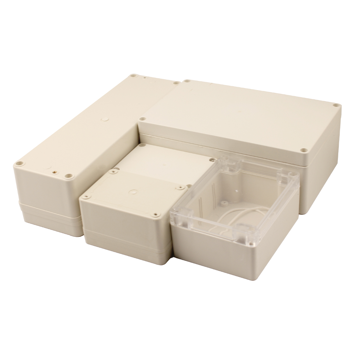 1PC DIY ABS Electronic Plastic Box Waterproof Junction Box Electrical Transparent Cover Enclosure Waterproof Junction Case