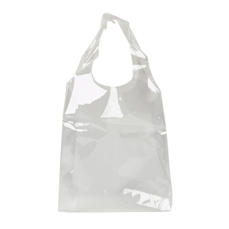 Fashion PVC Tote Bag Transparent Plastic Shopping Bag Clothes Gift Pouch Handbag Bolsa de la compra New Dropshipping