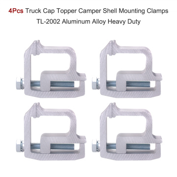 4Pcs Truck Cap Topper Camper Shell Mounting Clamps TL-2002 Aluminum Alloy Heavy Duty Auto Parts